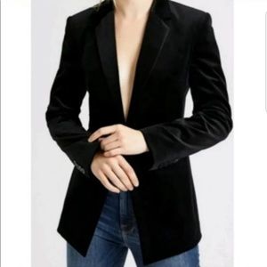 Theory Black Velvet Blazer